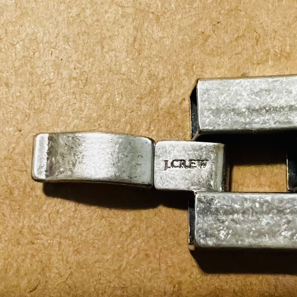 J. Crew Silver Tank Track Link Bracelet - Picture 3 of 4
